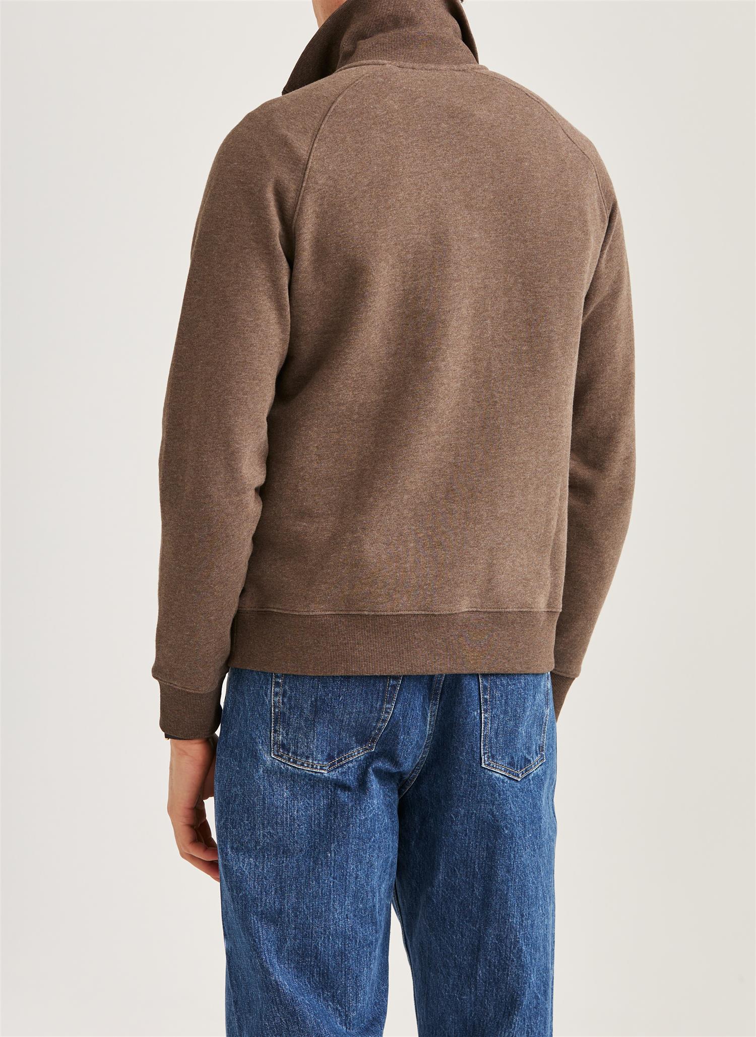 Maryon Half Zip Sweatshirt - Brown