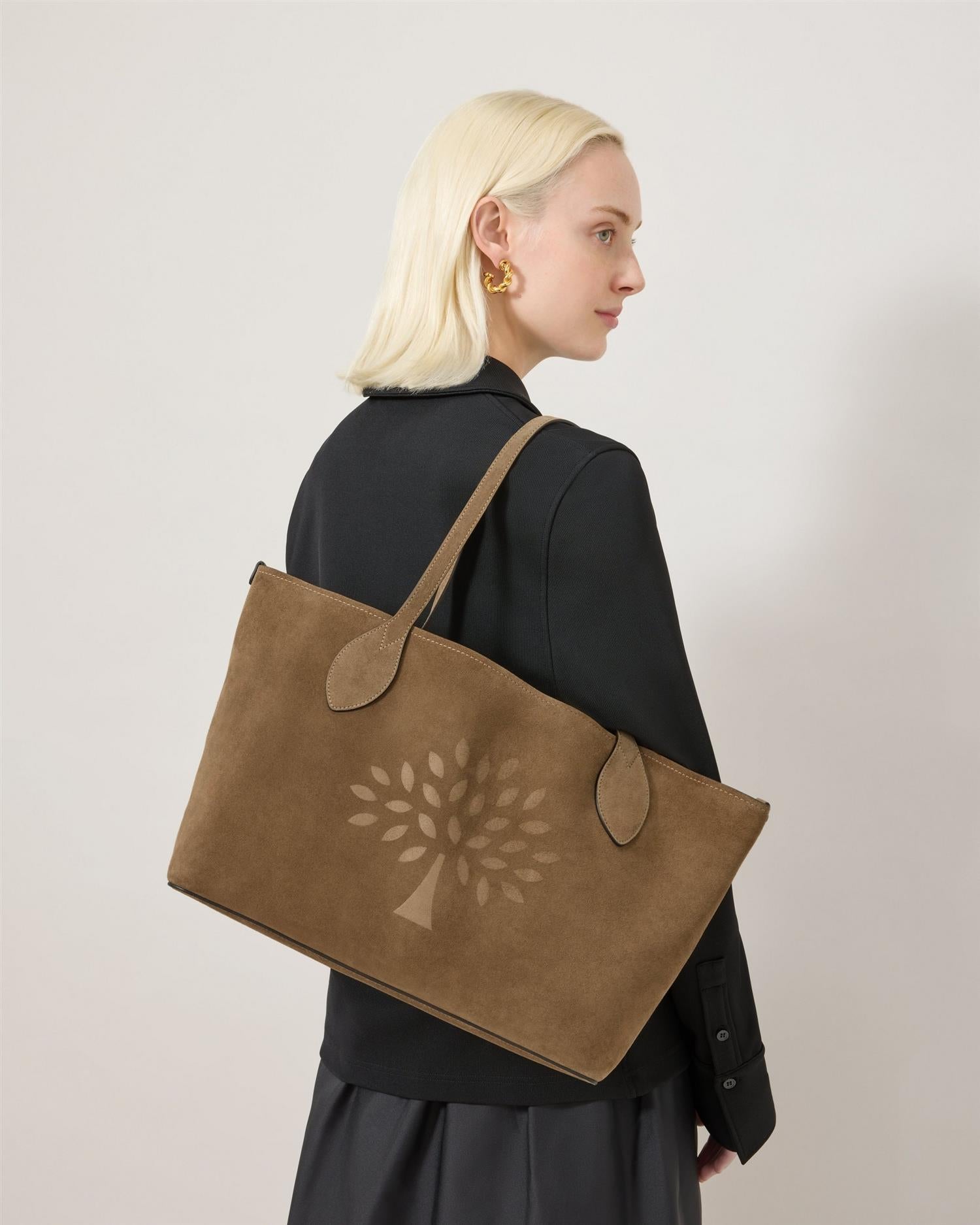 Suede Tree Tote Salcombe Sand