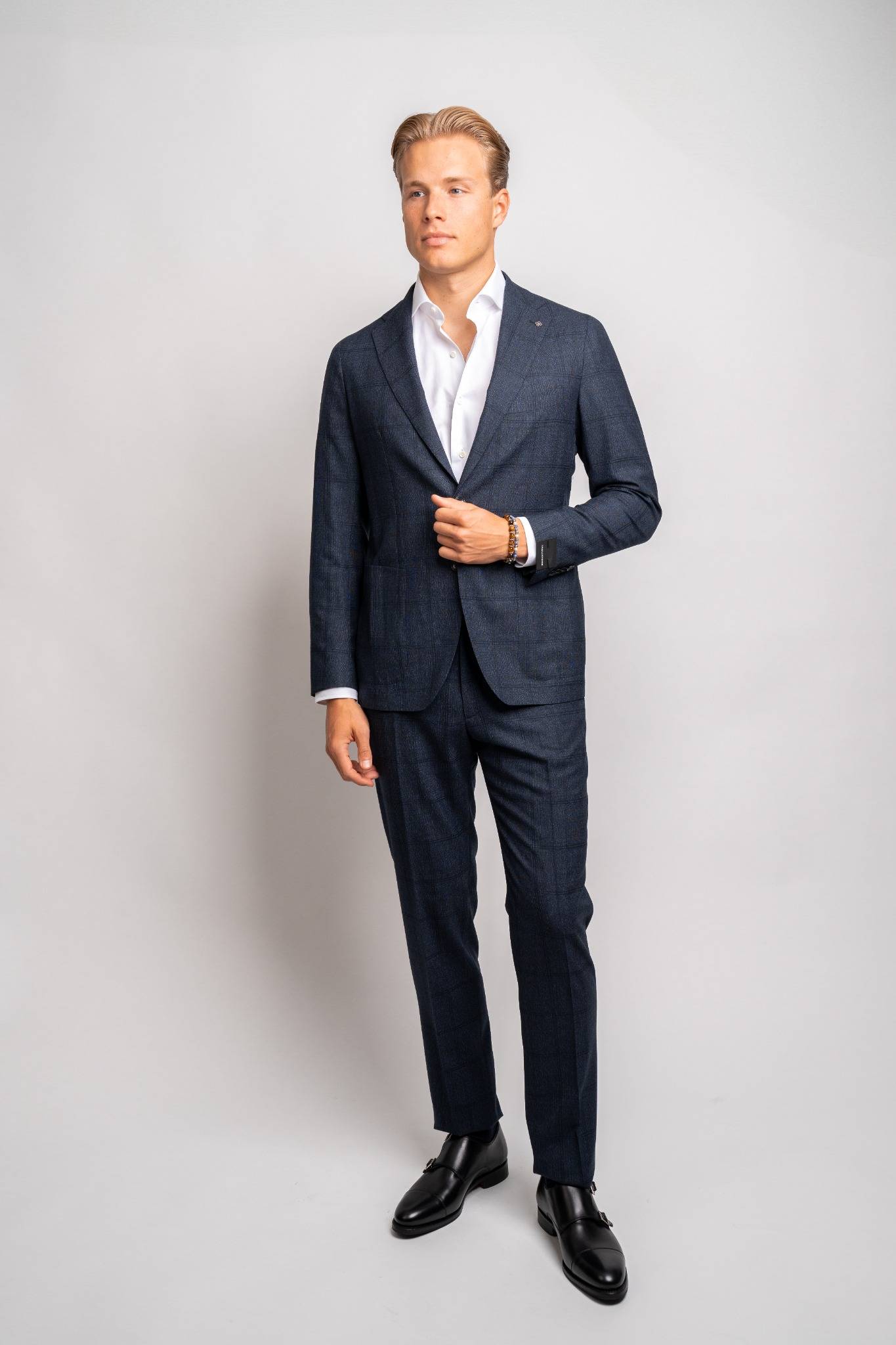 Check Suit - Navy