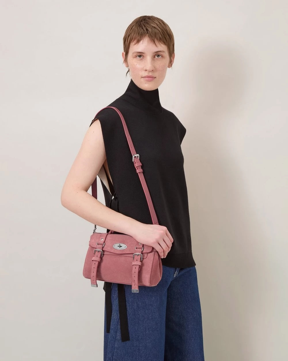 Mini Alexa Suede Pink Scrumpy