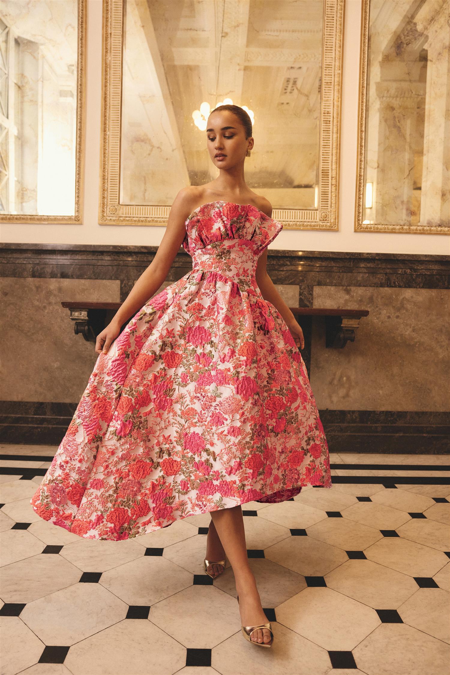 Floralie Strapless Gown