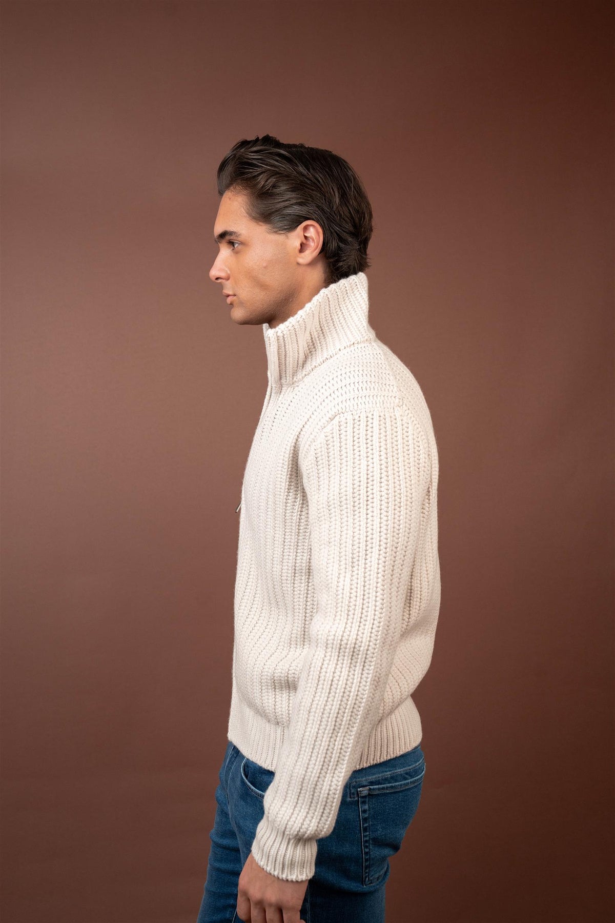 Heavy Full Zip - Panna