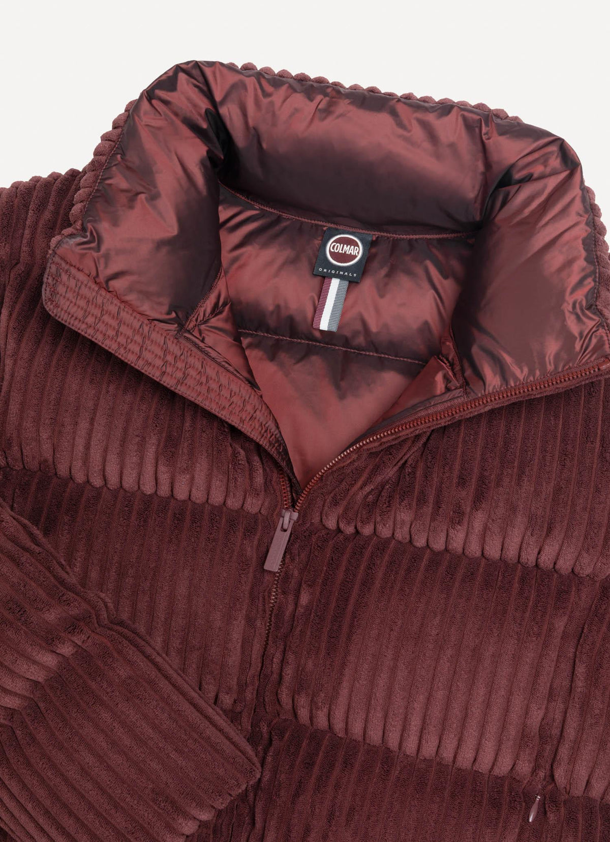 Corduroy Down Jacket - Merlot Bordeaux