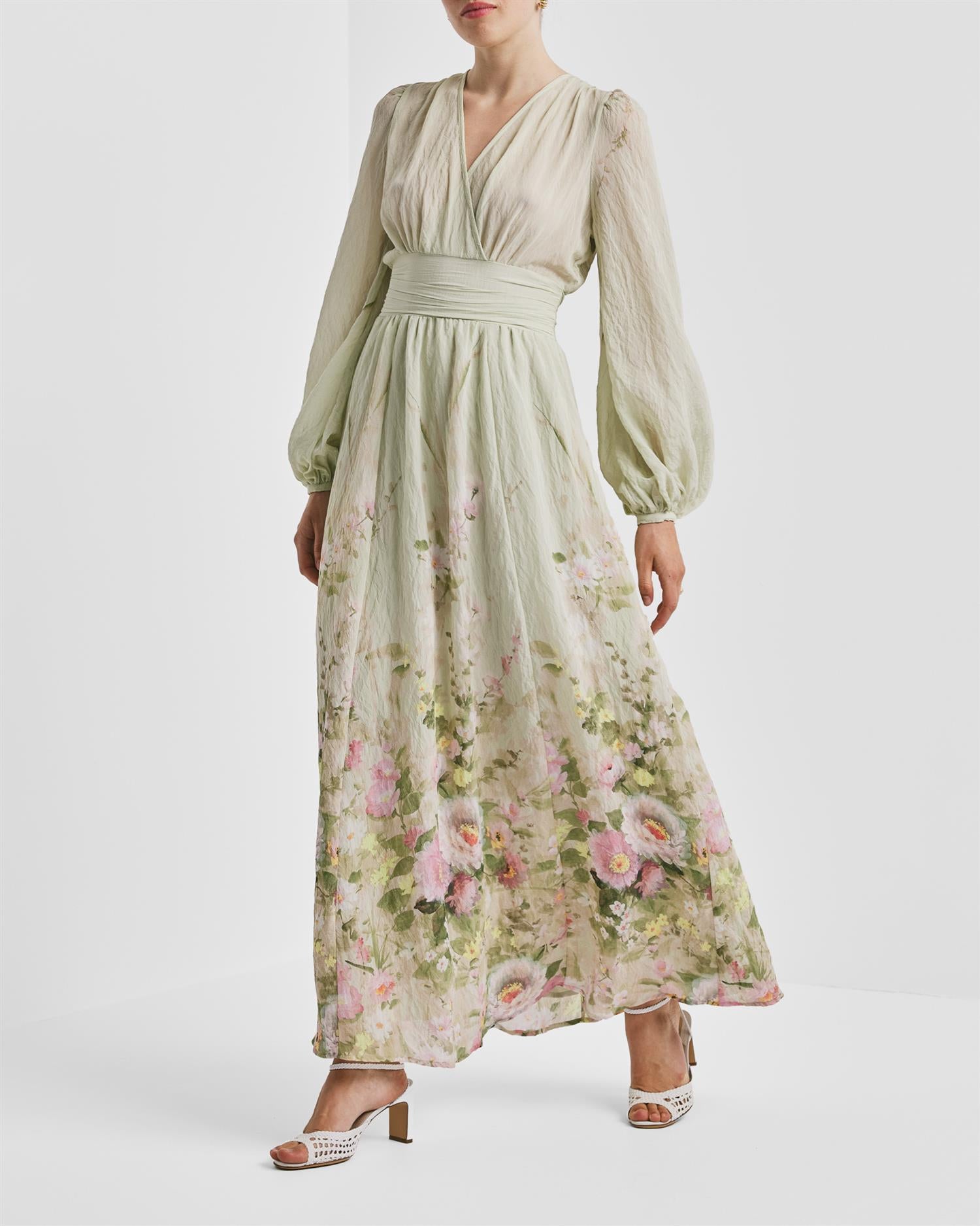 V-Neck Dress Growing Garden