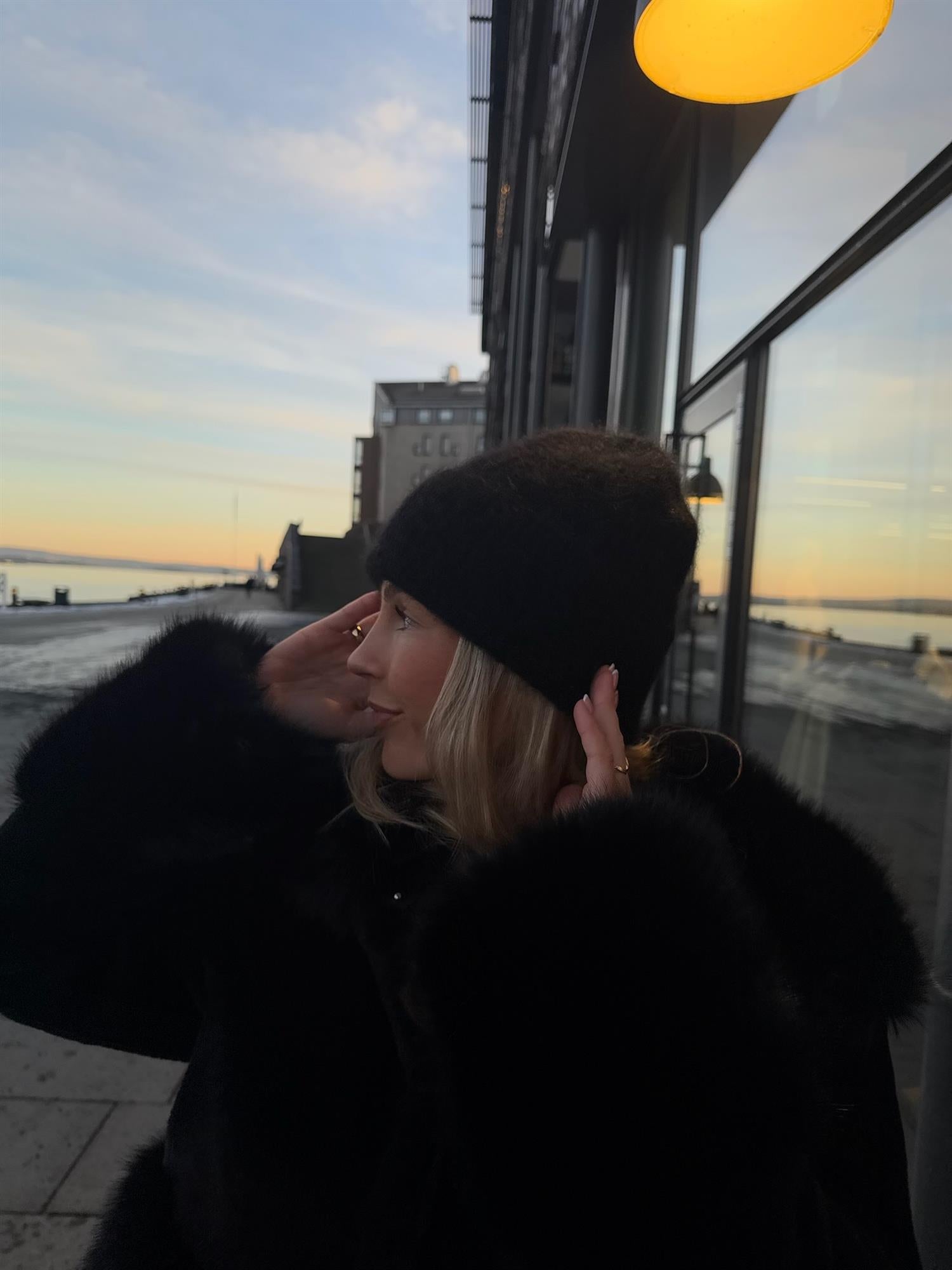 Silje Chunky Hat Black