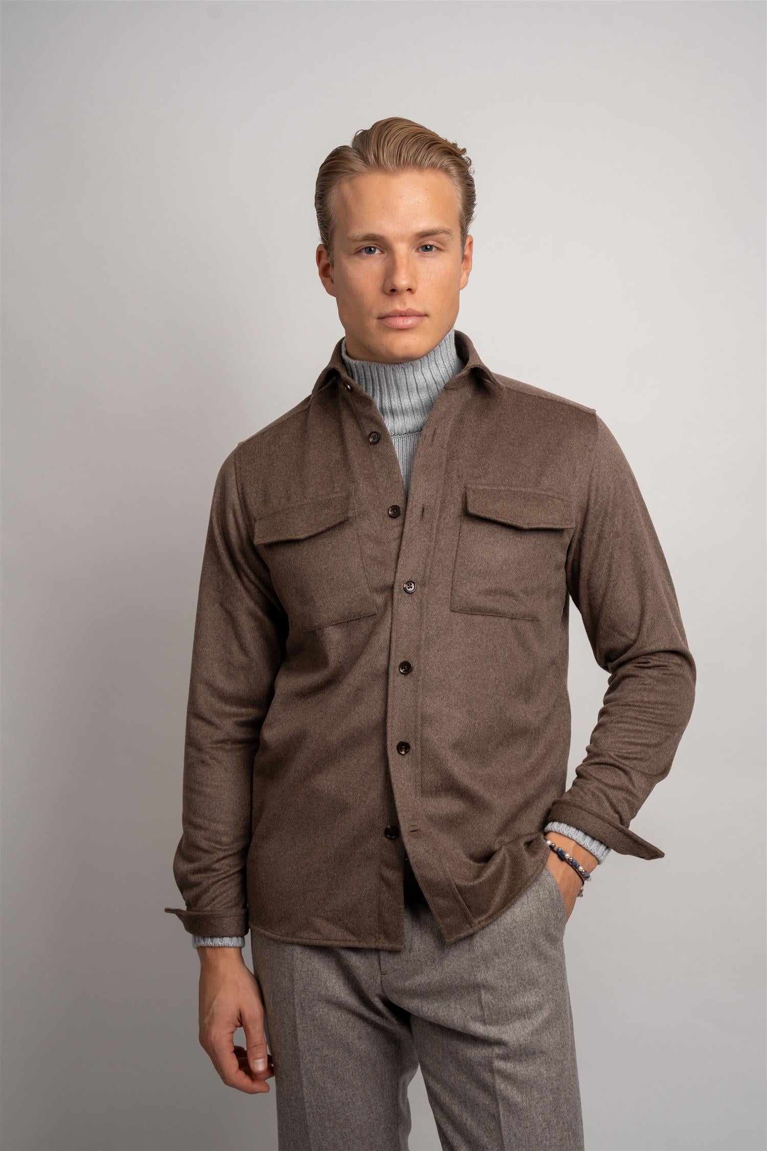 Wool Overshirt - Sand