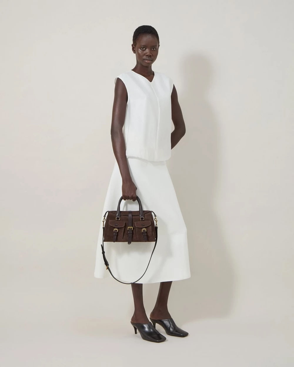 Small Roxanne Suede Chocolate