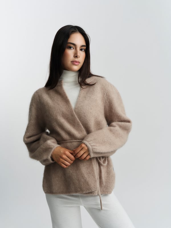 Fredrikke Chunky Cardigan Hazel Beige