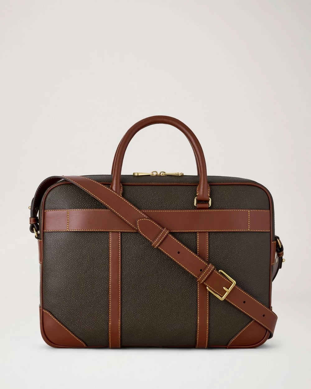 Heritage Briefcase Scotchgrn Mole-Cognac
