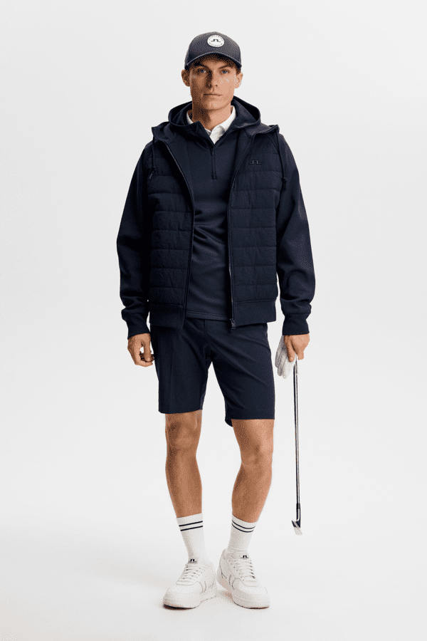 Aerial Quarter Zip Hood - Navy