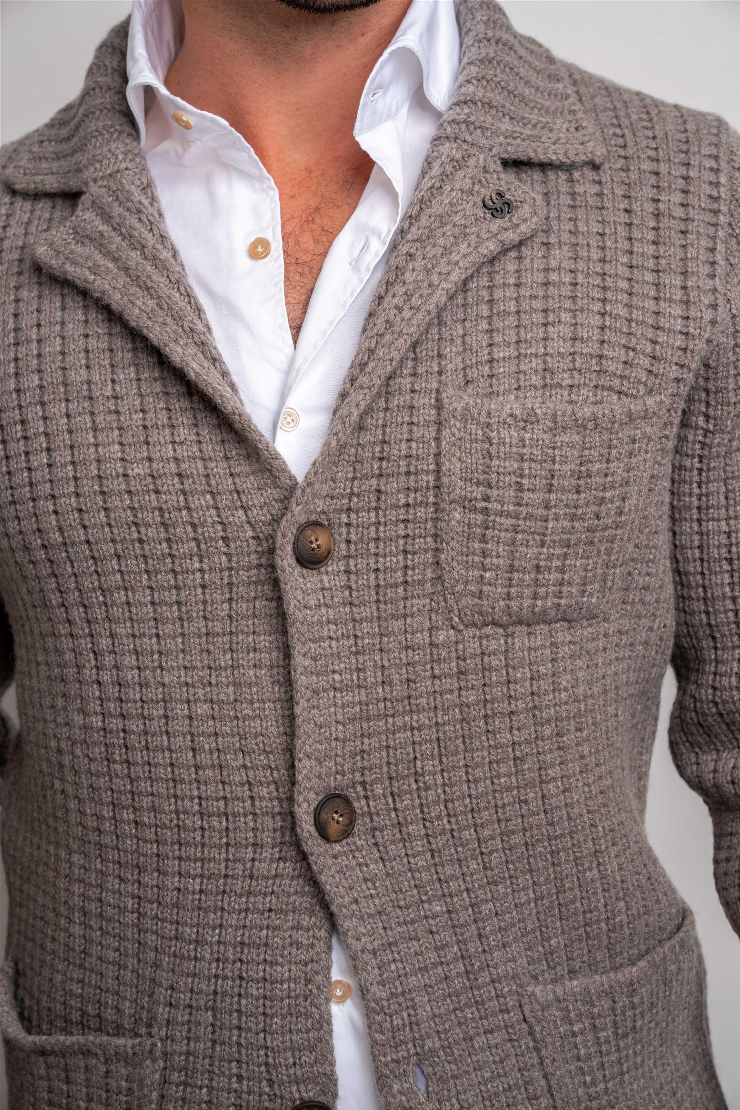 Knitted Jacket - Taupe
