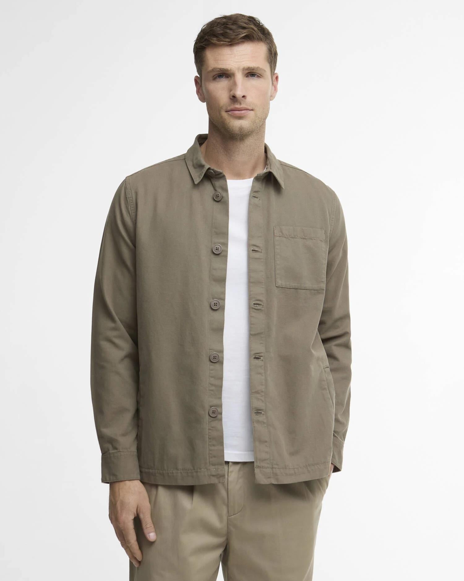 Washed Overshirt - Smokey Olive