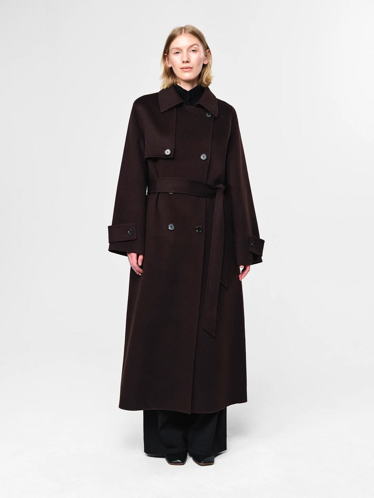 Thale Wool Trenchcoat Dark Brown