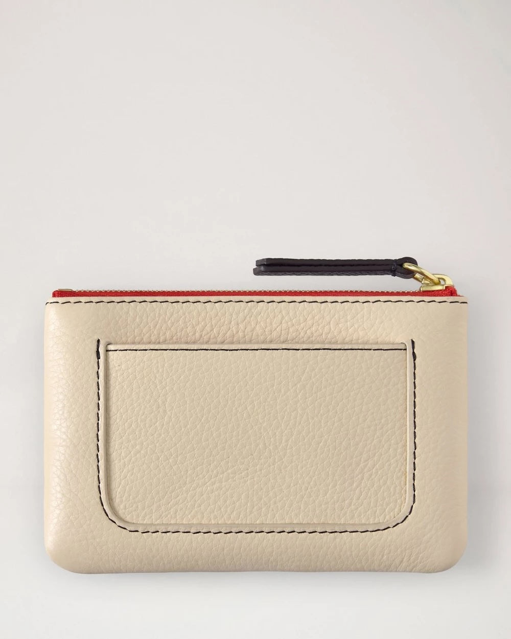 Mulberry Plaque Zip Coin Pouch SCG Clotted Cream-Coral