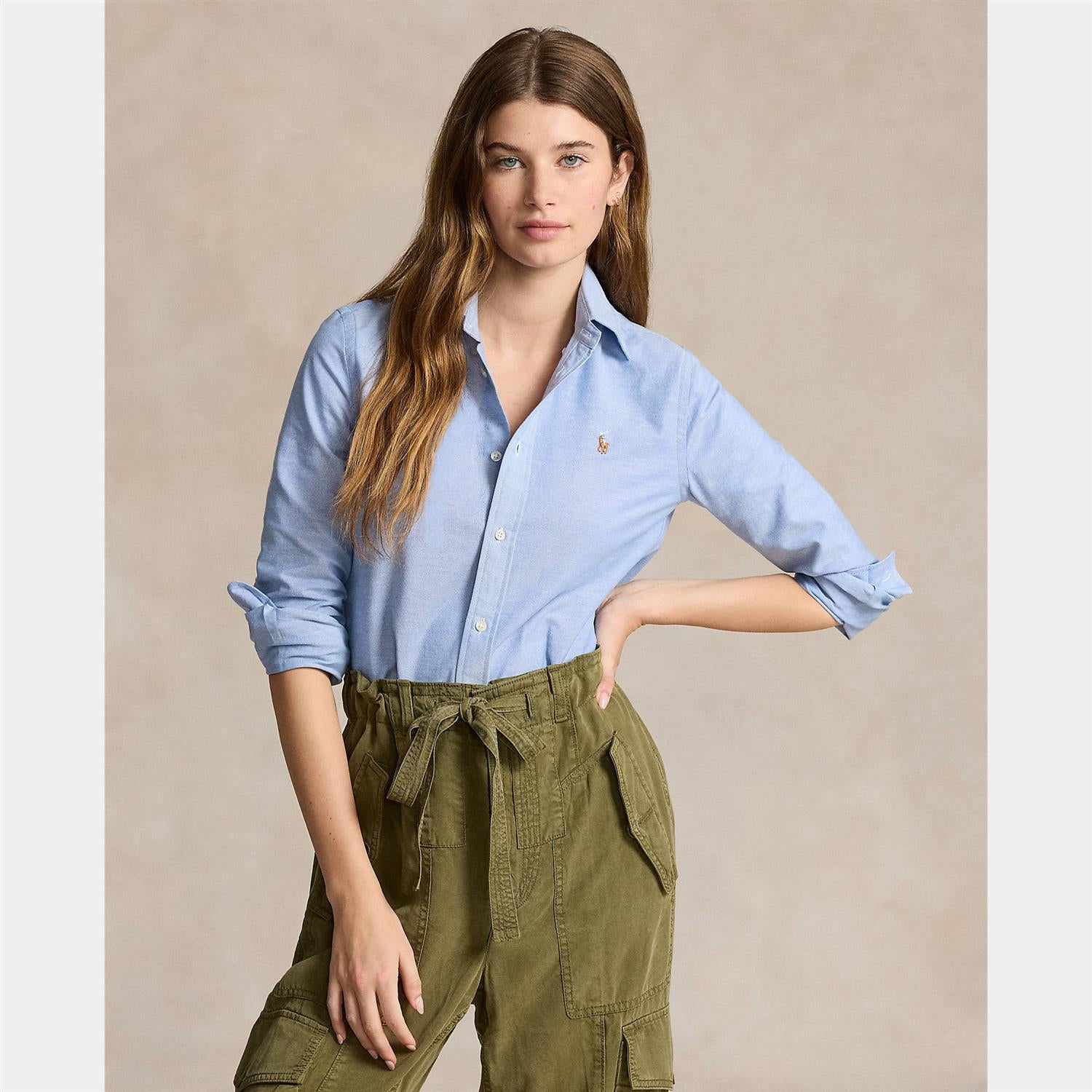 Long sleeve button front shirt