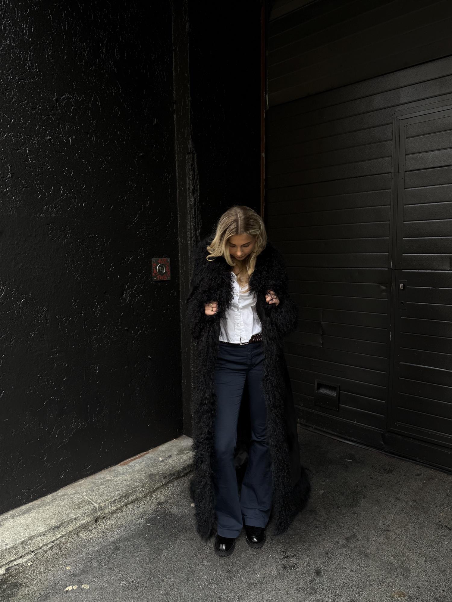 AVA COAT LONG - BLACK