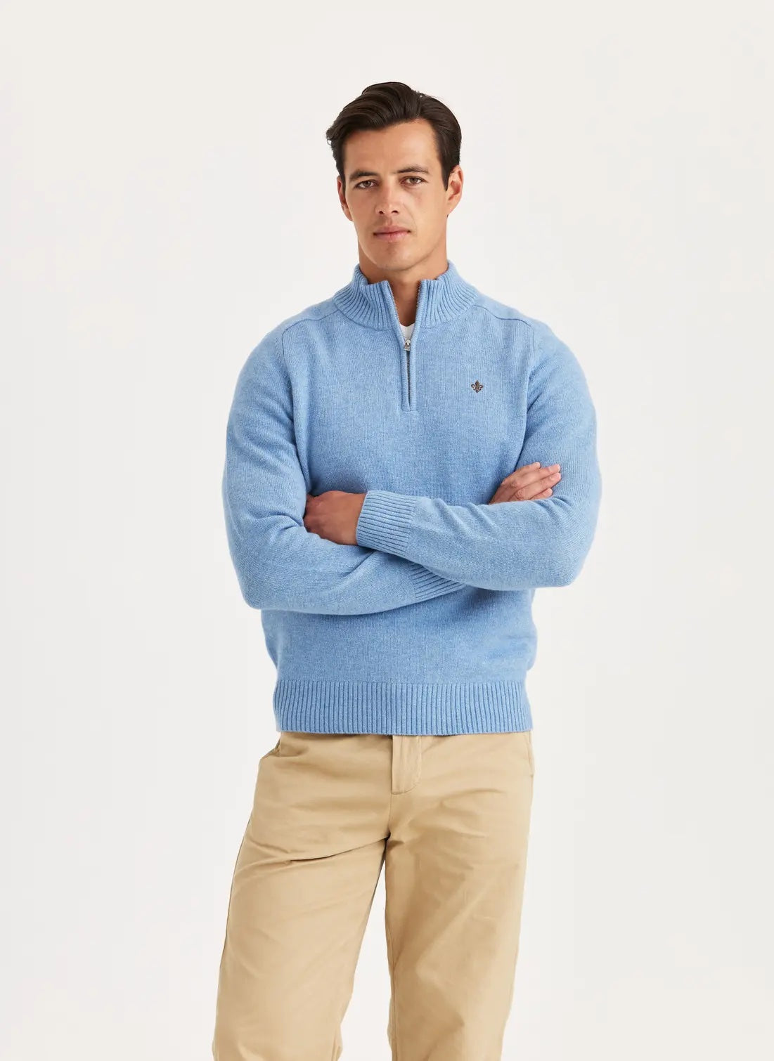 New Hertford Half Zip - Light Blue