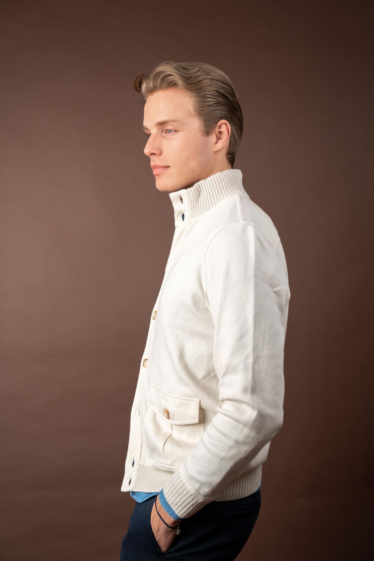 Bomber Cardigan - Panna