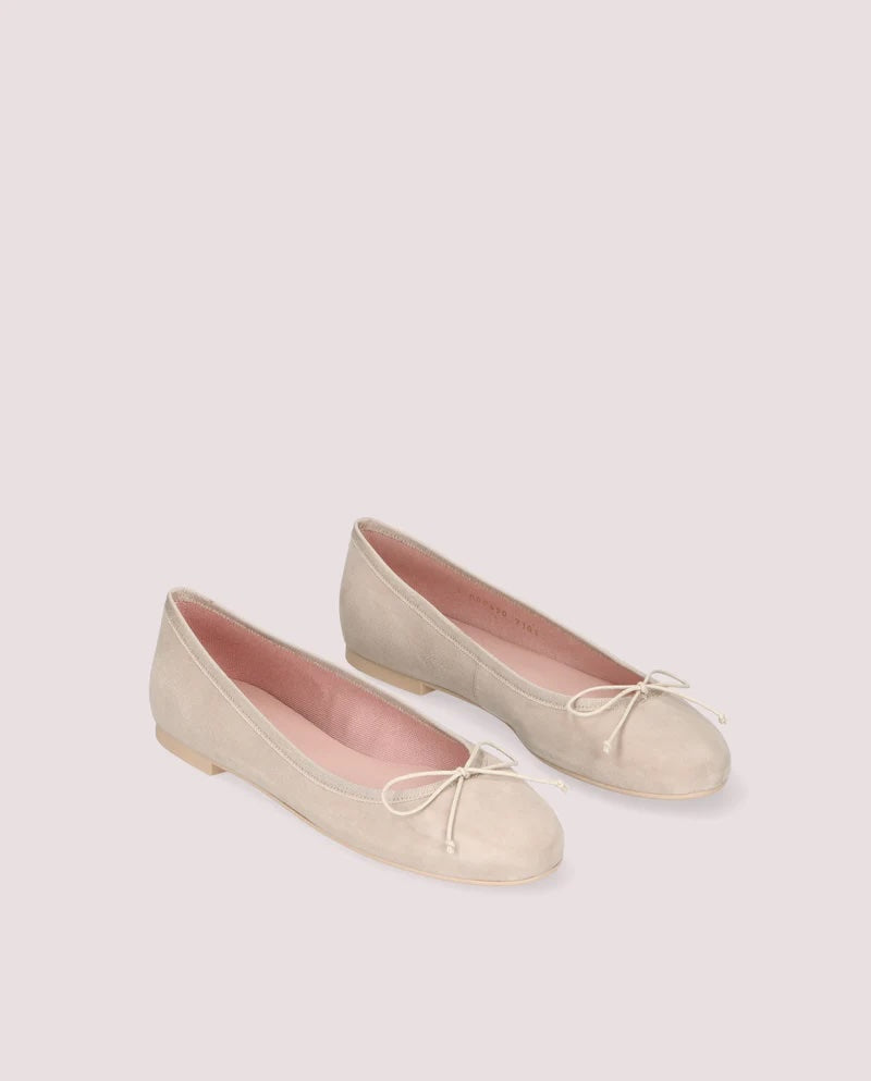 Nicole Ballerina Soft Beige Suede