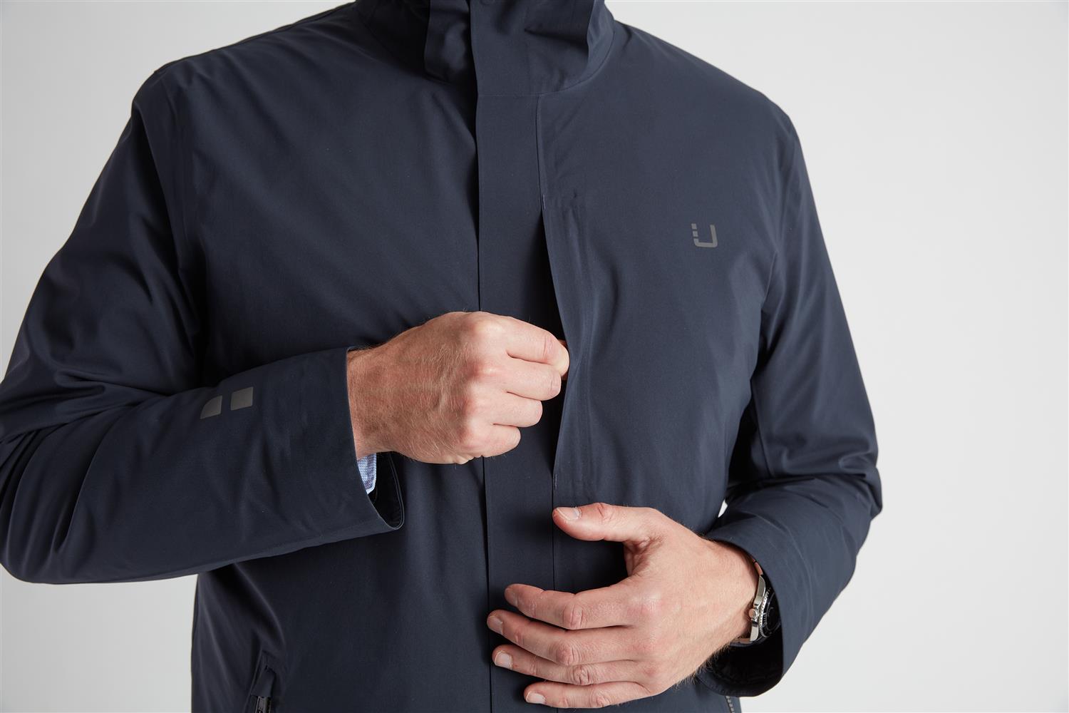 Black Storm Coat - Navy