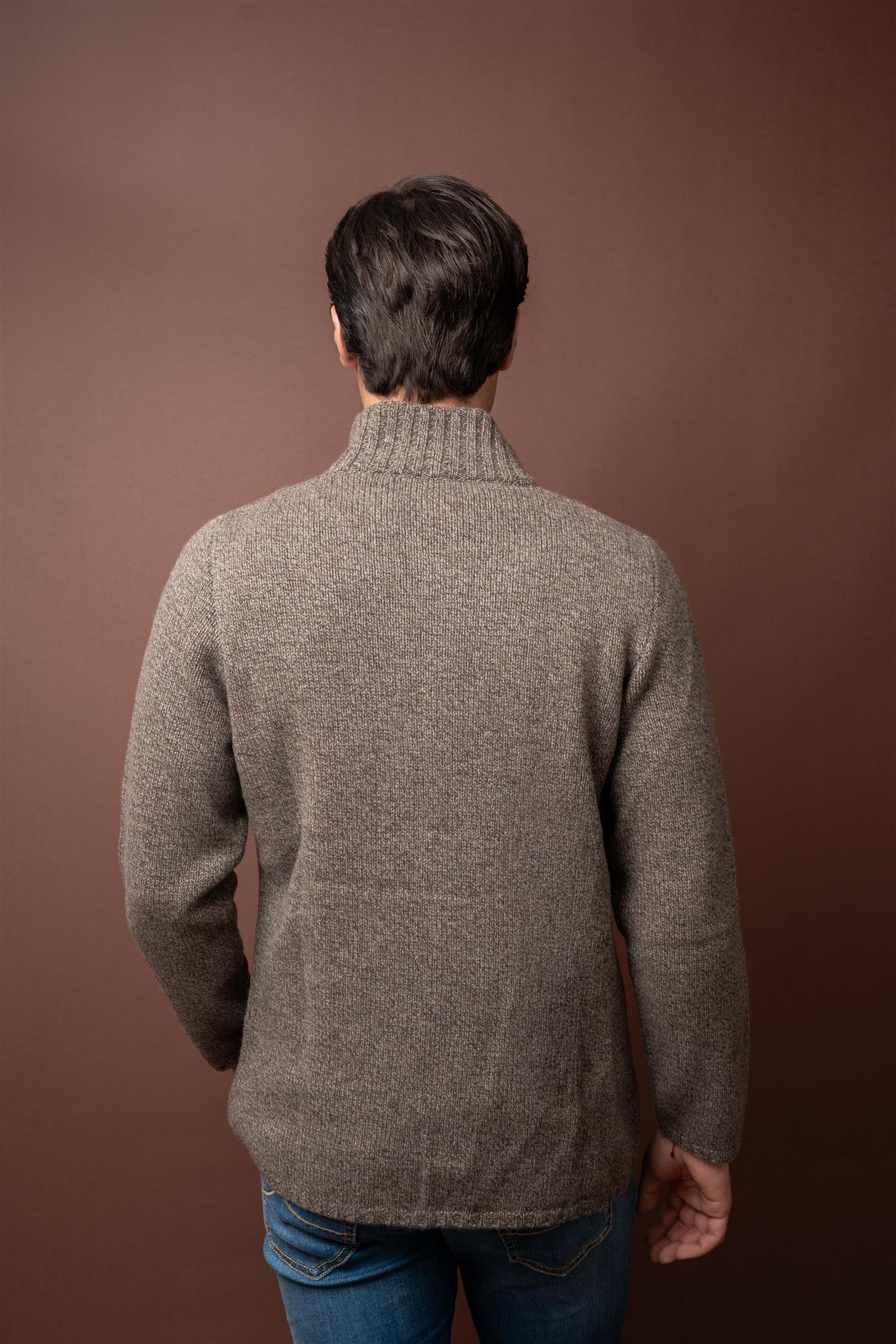 Cardigan - Brown Melange