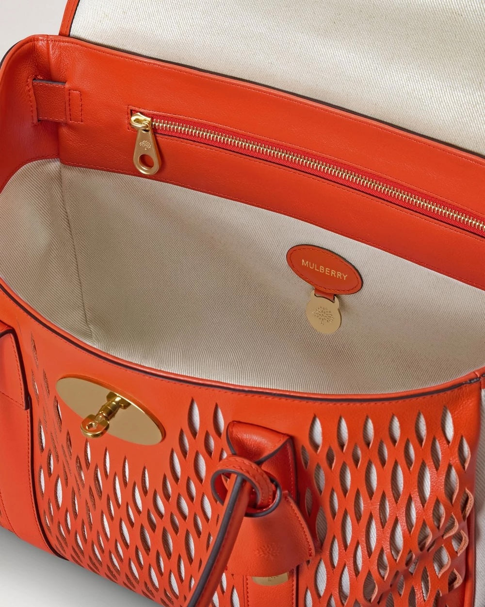 Bayswater Natural & Coral Orange Small Classic Grain