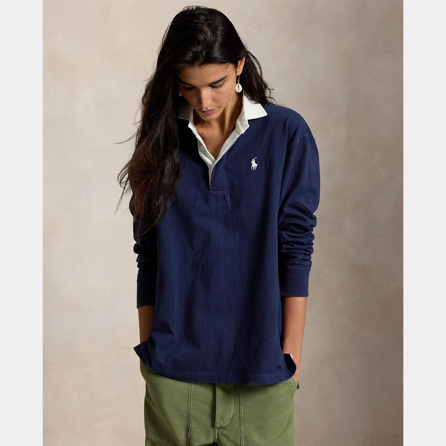 Oversize Cotton Rugby Shirt Eastside Royal