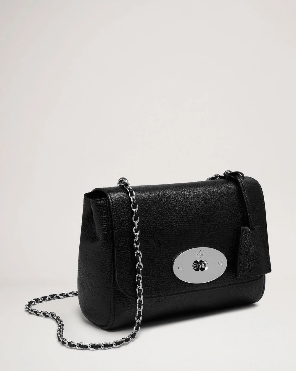 Lily Glossy Goat Black-Silver Toned