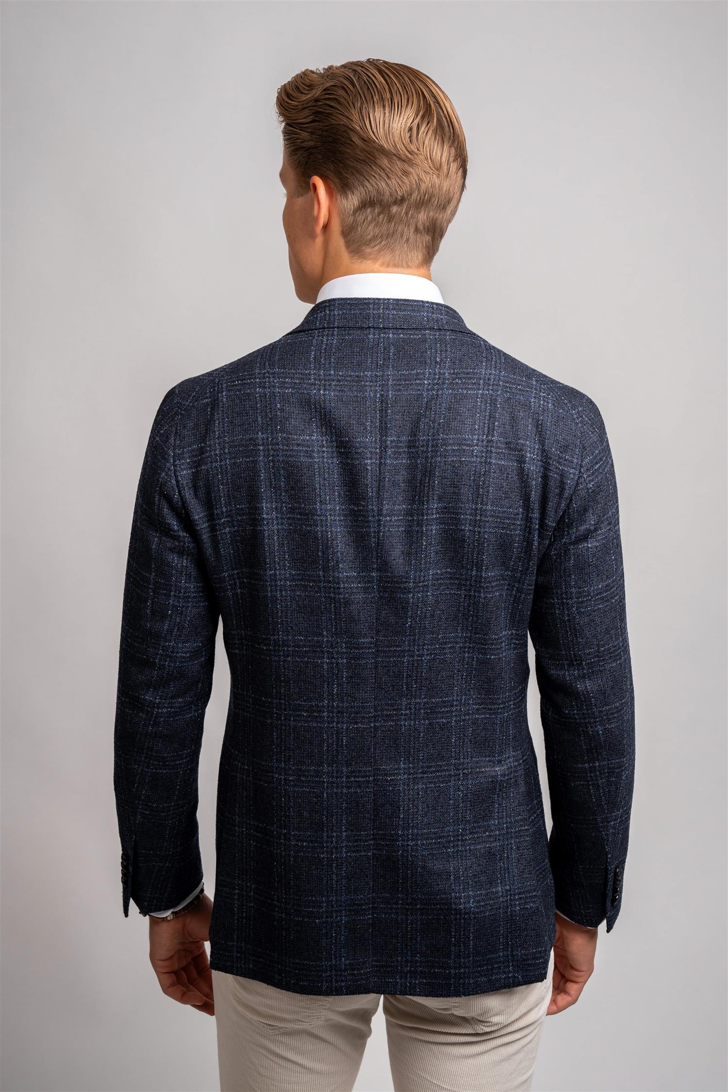 Check Blazer - Navy