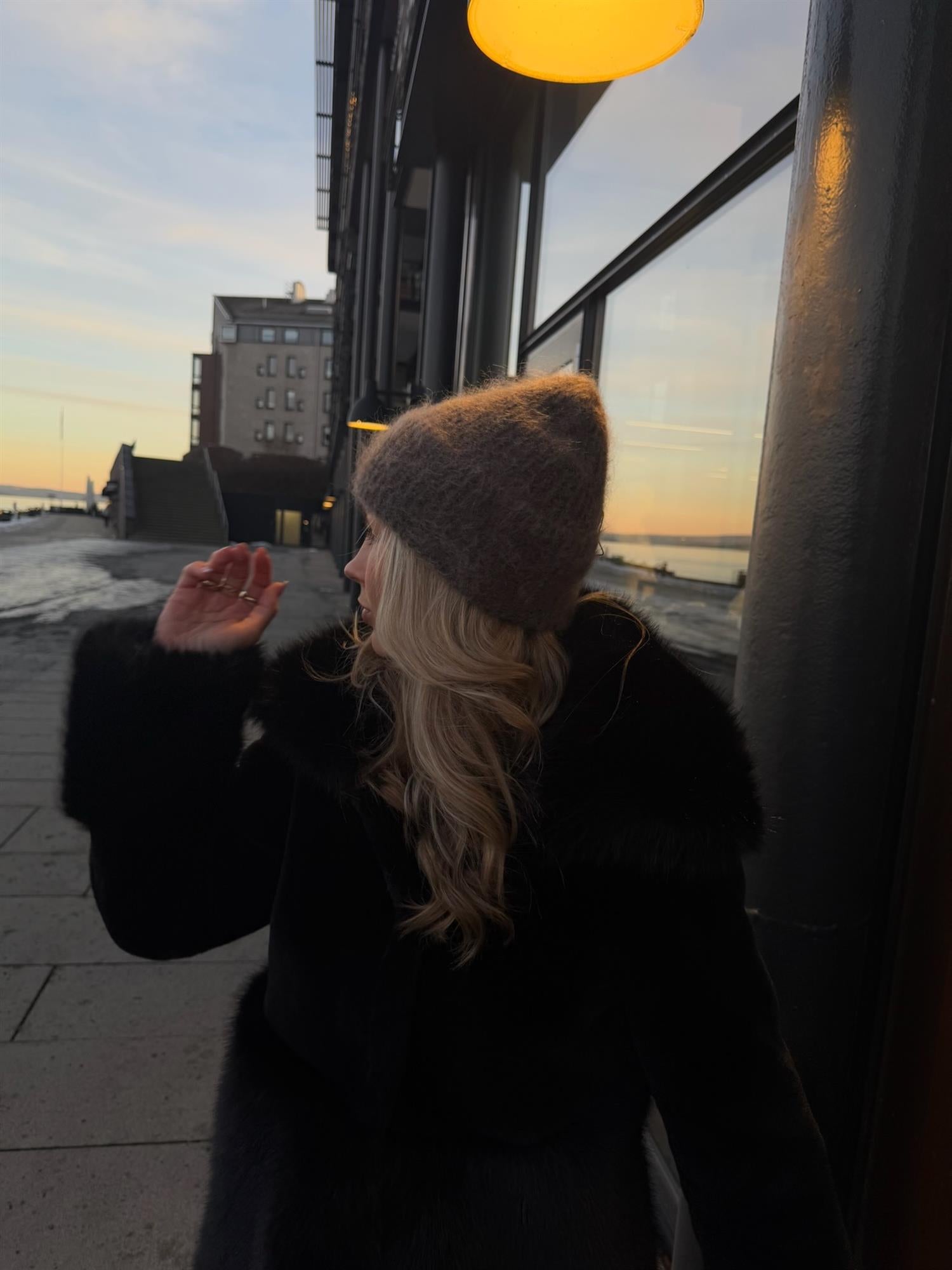 Silje Chunky Hat Brown