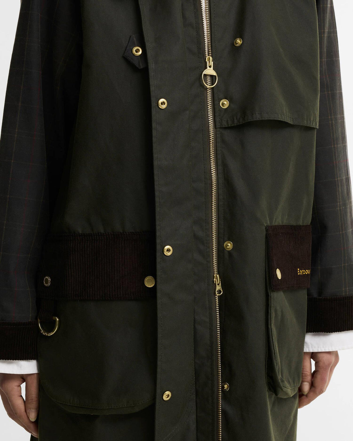 Kirklees Checked Waxed Jacket - Fern