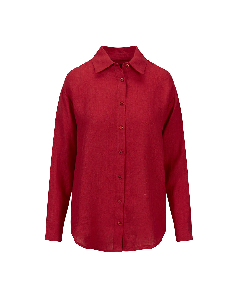 Livia Linen Shirt - Red