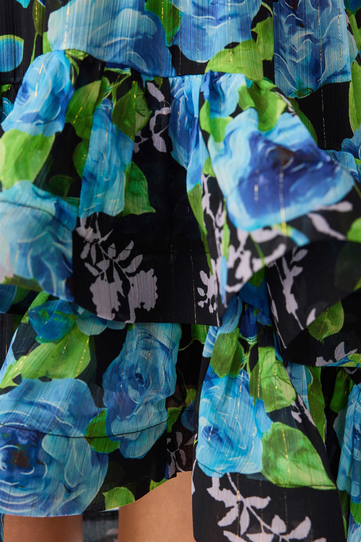 Briony Long Sleeve Mini Dress Black Multi