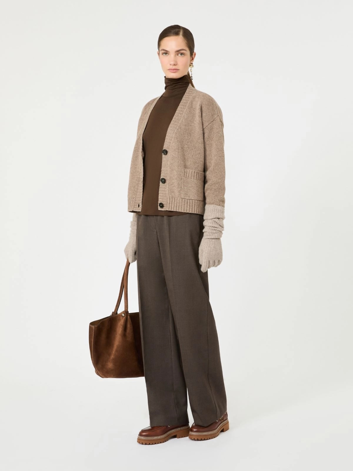 Slim-fit top - Dark Brown