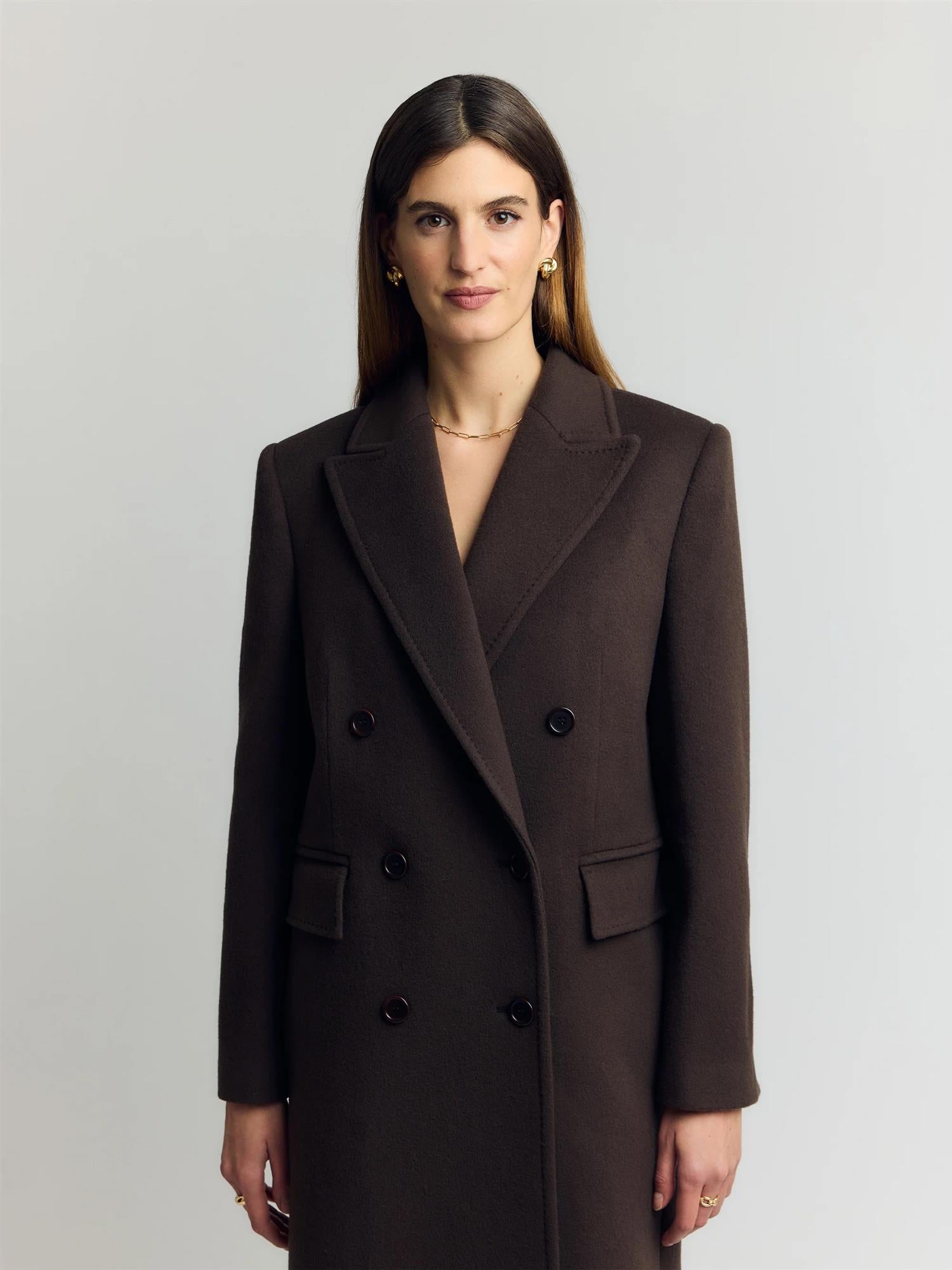 Angie Wool Coat – Espresso