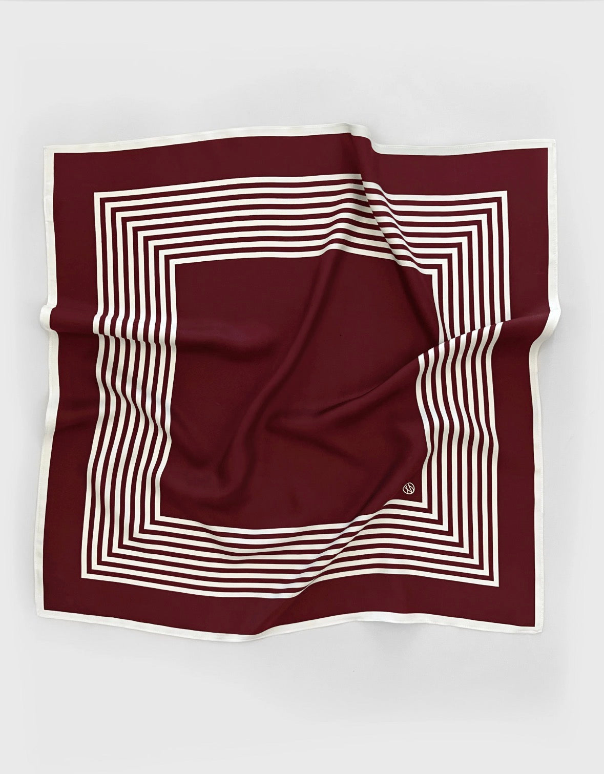 Striped Scarf - Wine Red 65cm