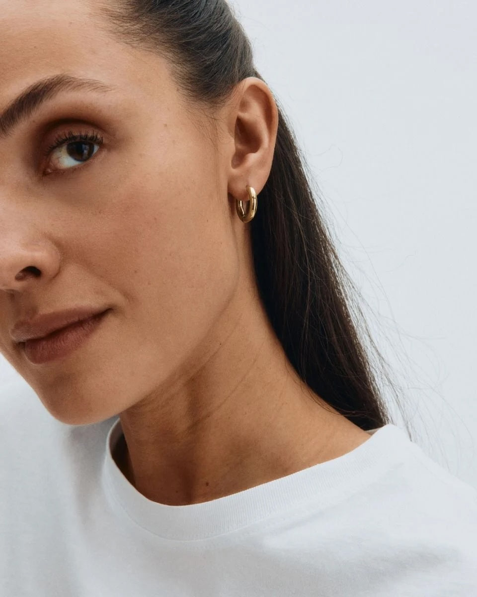 Chunky Hoops L Gold