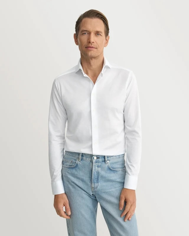Filo di Scozia Knit Shirt - White