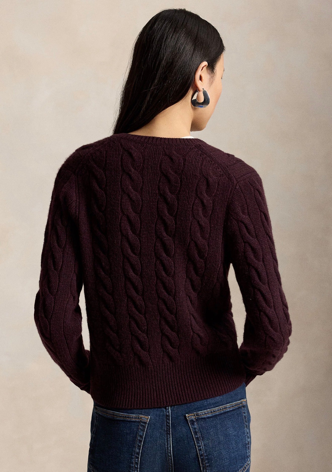 Sweater Cardigan - Damson Melange