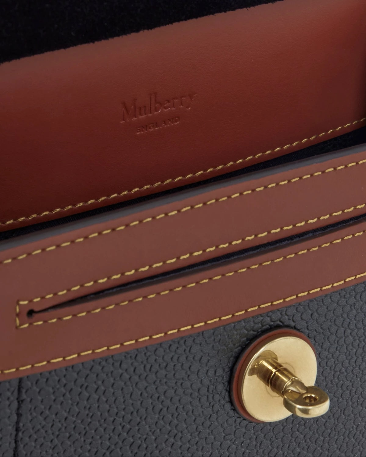 Small Antony N Eco Scotchgrain Black-Cognac