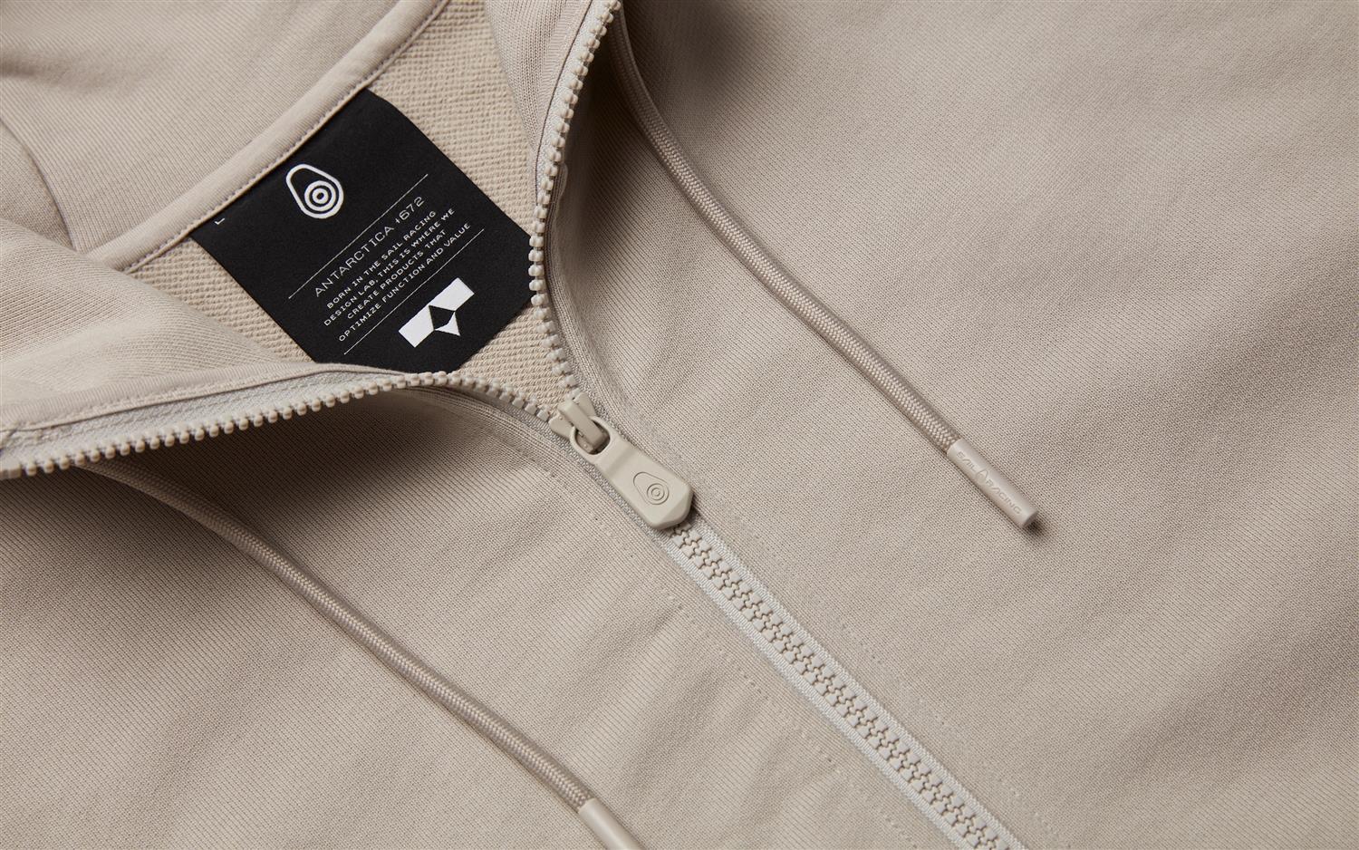 Drift Terry Zip Hood - Sand