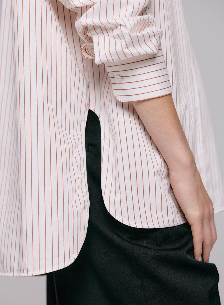 Edwina Shirt Burnt orange stripe