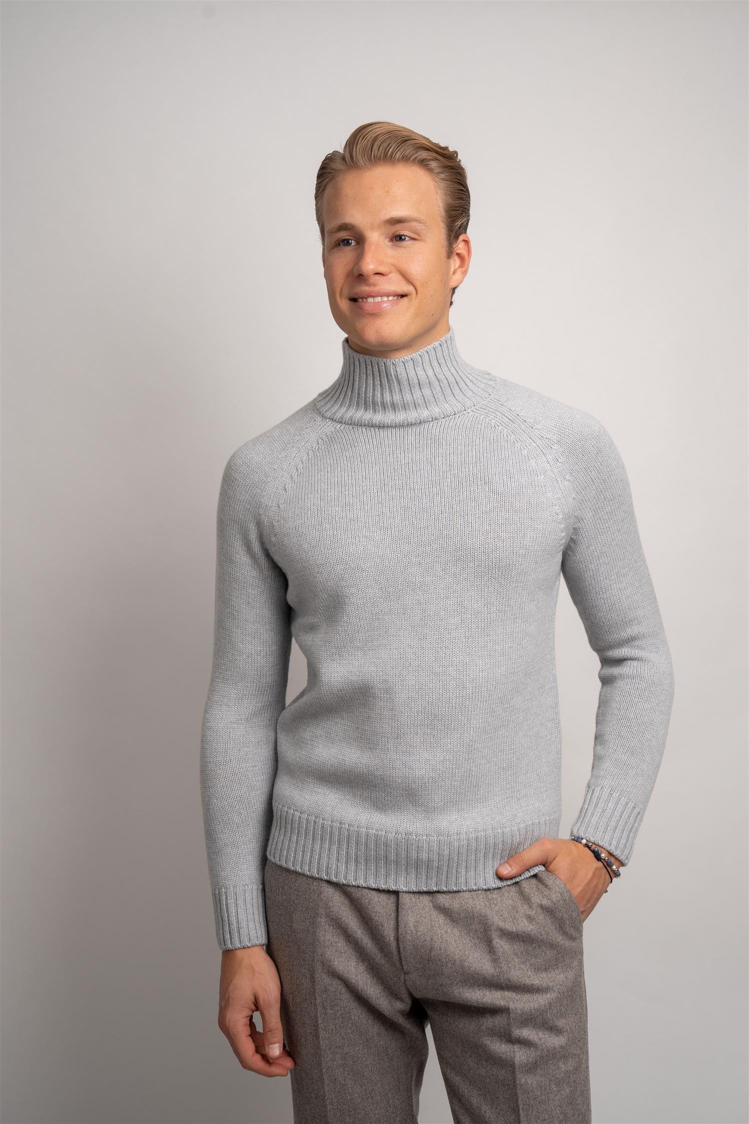 Mock Neck Sweater - Grey