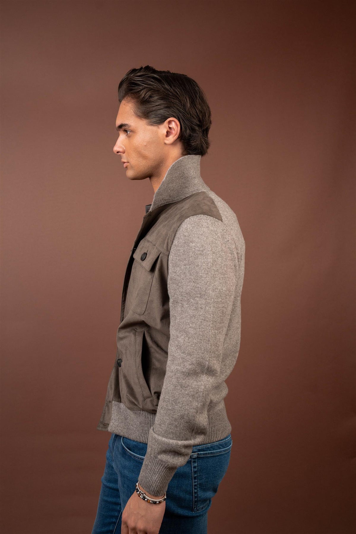 Alcantara Jacket - Taupe
