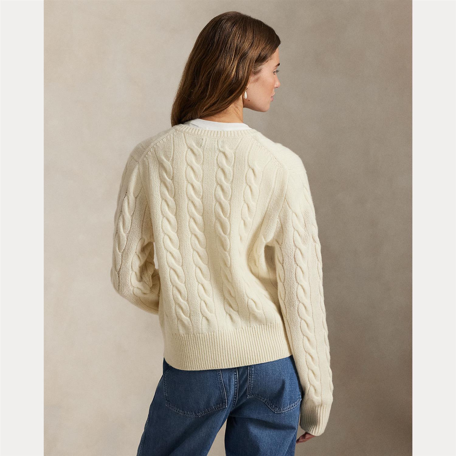 Cable-Knit Wool-Cashmere Cardigan