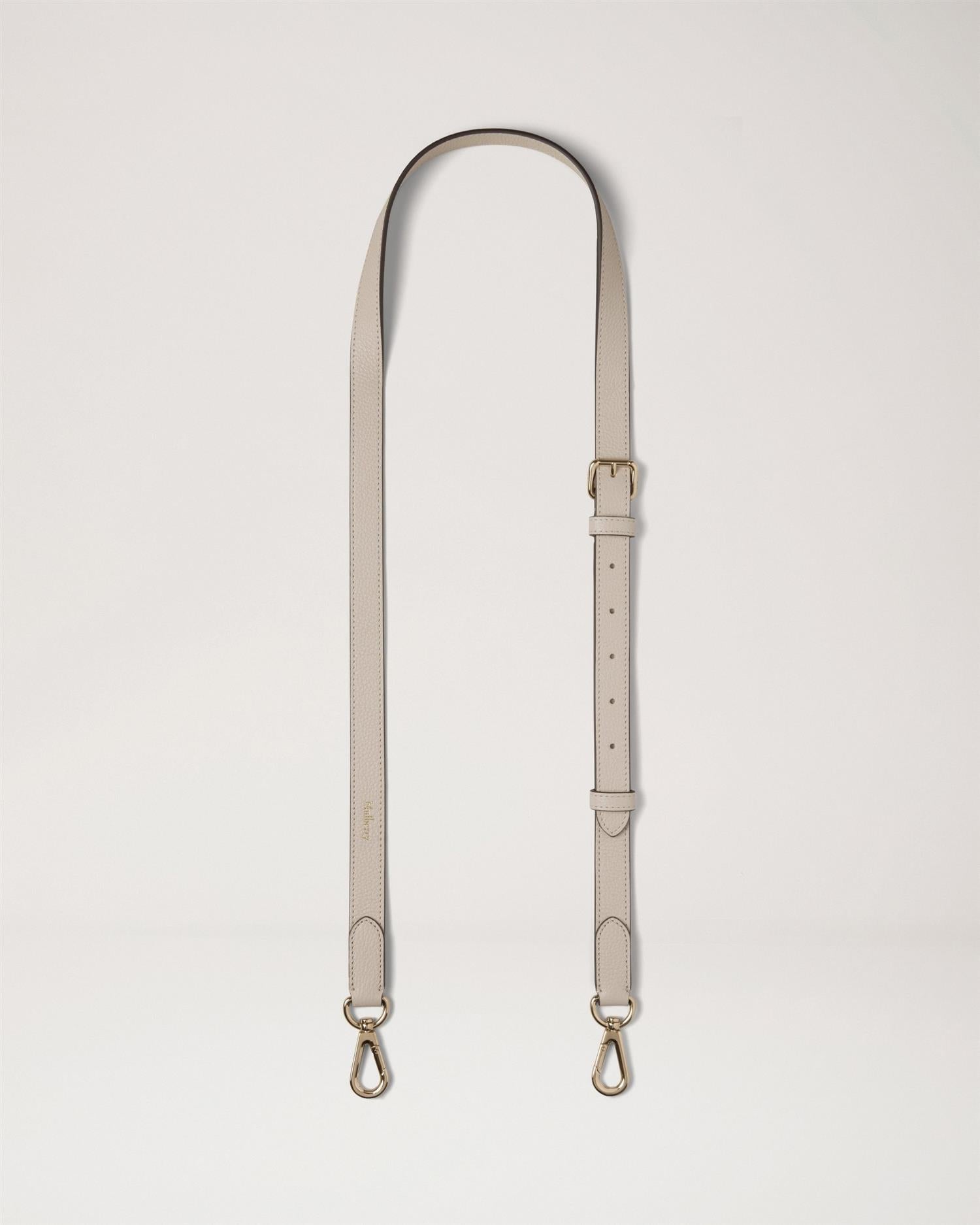 Thin Leather Strap Small Classic Grain Chalk