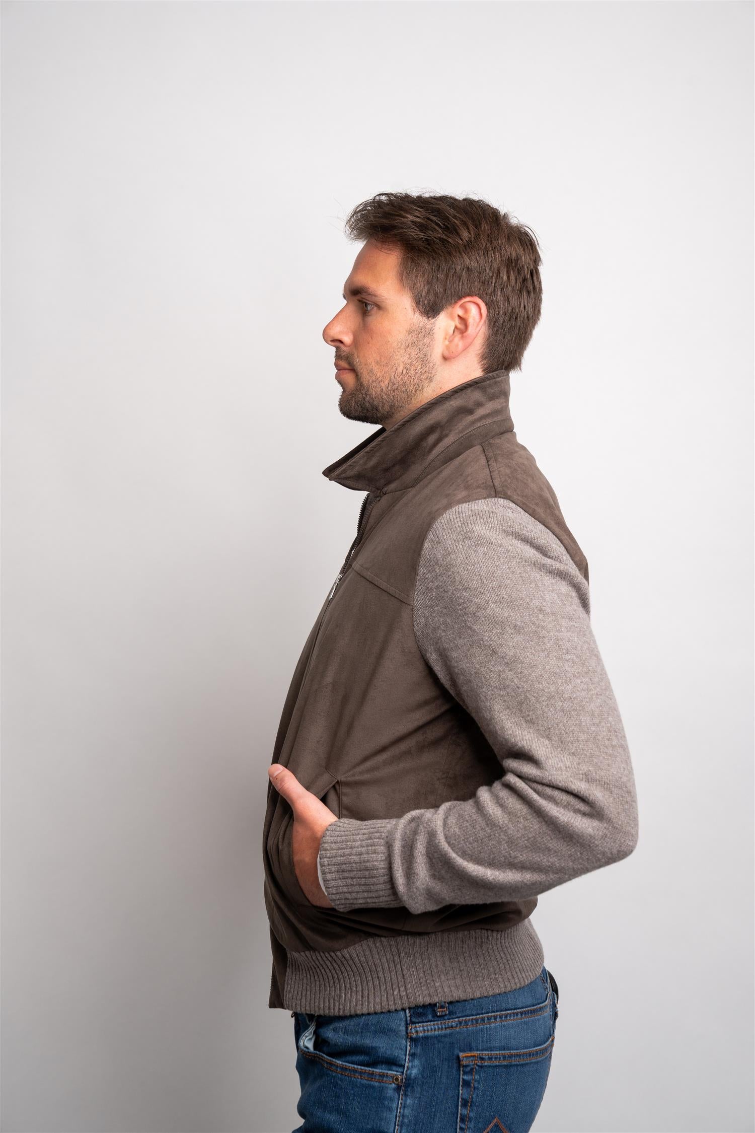 Jacket Zip - Olive/Grey