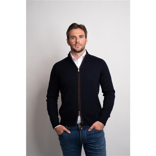 Full Zip - Navy/Brown