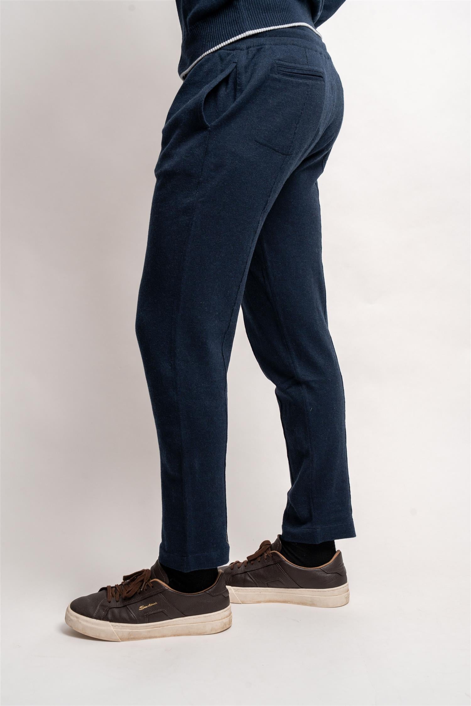 Pantalone Cashmere / Cotton - Navy