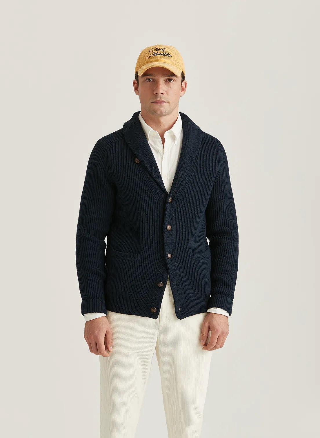 Brayden Shawl Cardigan Navy